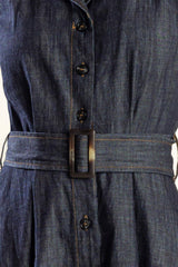 OASIS OF CALM RIGID DENIM MIDI DRESS - Flying Tomato - Flyclothing LLC