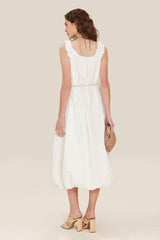 RIVERSIDE SIPS WOVEN MIDI DRESS - Flying Tomato - Flyclothing LLC