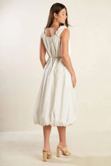 RIVERSIDE SIPS WOVEN MIDI DRESS - Flying Tomato - Flyclothing LLC