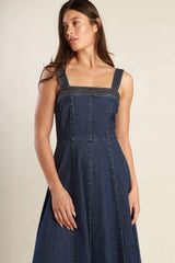 TERRIFIC TIMING DENIM MIDI DRESS - Flying Tomato - Flyclothing LLC