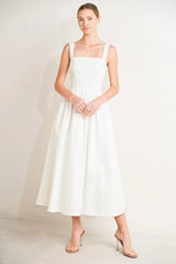 SERENE CHARM WOVEN MIDI DRESS - Flying Tomato - Flyclothing LLC