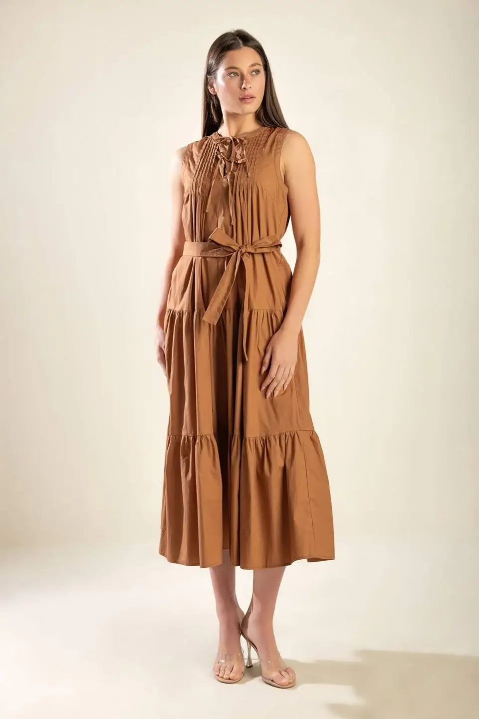 EVERYTHING I WANT WOVEN MIDI DRESS - Flying Tomato - Flyclothing LLC