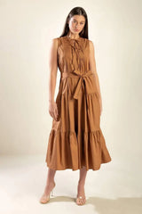 EVERYTHING I WANT WOVEN MIDI DRESS - Flying Tomato - Flyclothing LLC