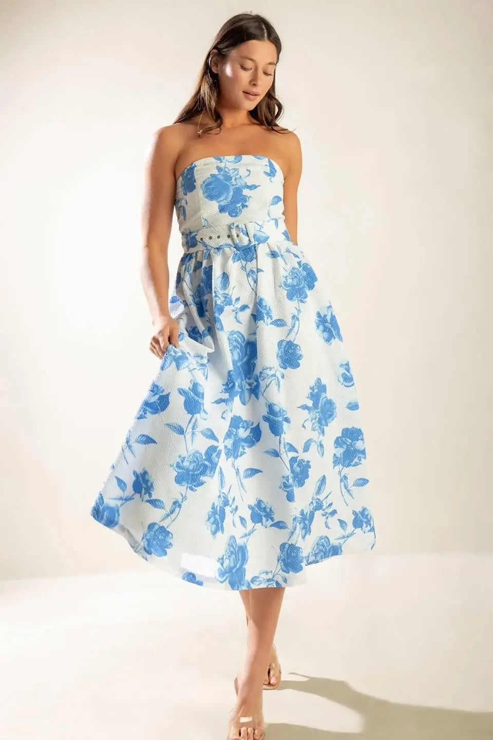 HONESTLY LOVE WOVEN MIDI DRESS - Flying Tomato - Flyclothing LLC