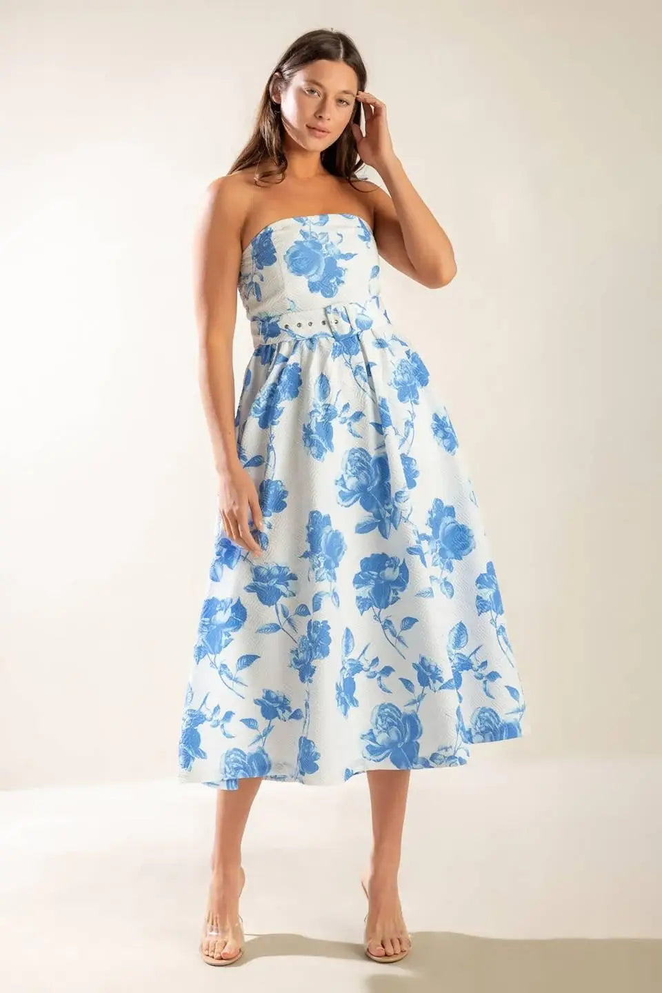 HONESTLY LOVE WOVEN MIDI DRESS - Flying Tomato - Flyclothing LLC