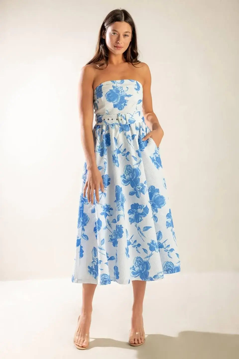 HONESTLY LOVE WOVEN MIDI DRESS - Flying Tomato - Flyclothing LLC