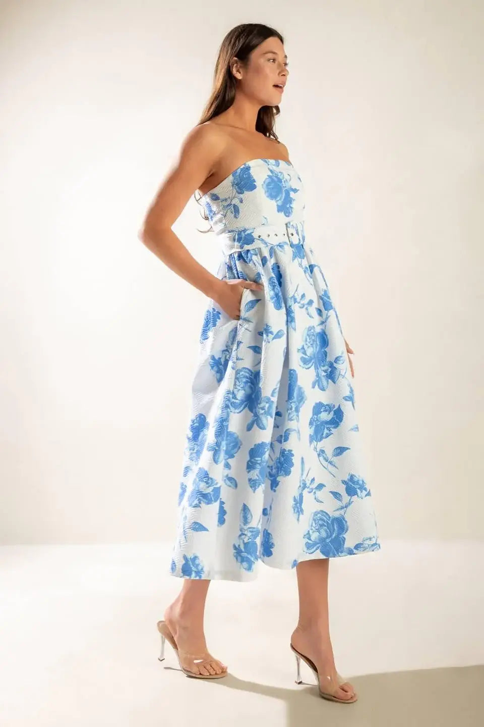 HONESTLY LOVE WOVEN MIDI DRESS - Flying Tomato - Flyclothing LLC