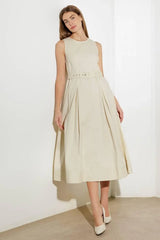 OVER THE WATERS WOVEN MIDI DRESS - Flying Tomato - Flyclothing LLC