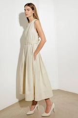 OVER THE WATERS WOVEN MIDI DRESS - Flying Tomato - Flyclothing LLC