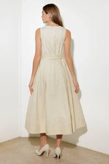 OVER THE WATERS WOVEN MIDI DRESS - Flying Tomato - Flyclothing LLC