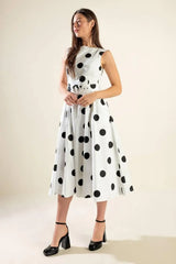 ECHOING FJORD WOVEN MIDI DRESS - Flying Tomato - Flyclothing LLC
