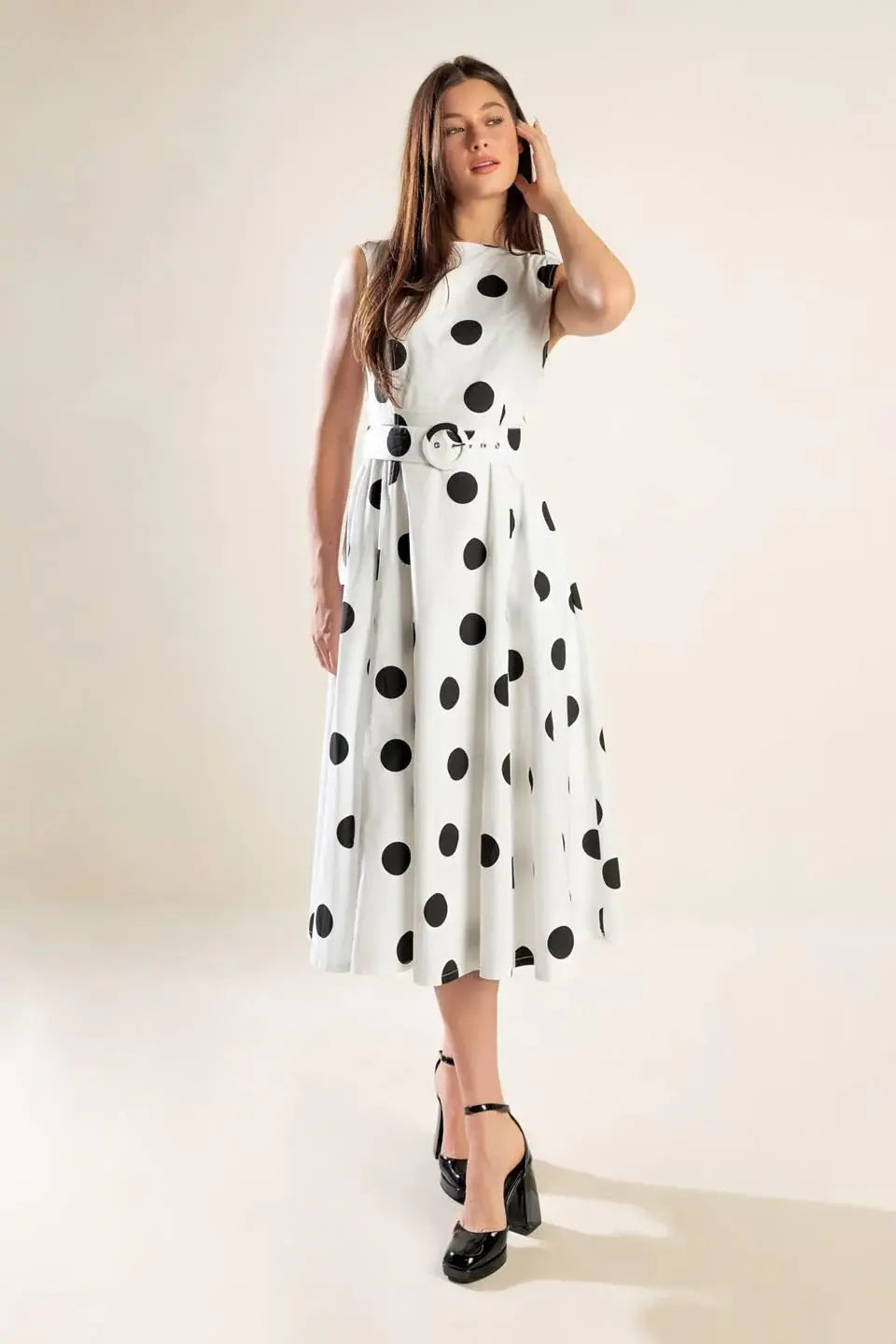 ECHOING FJORD WOVEN MIDI DRESS - Flying Tomato - Flyclothing LLC
