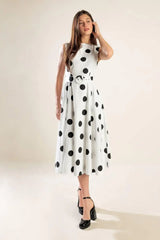 ECHOING FJORD WOVEN MIDI DRESS - Flying Tomato - Flyclothing LLC