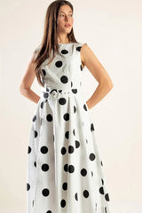 ECHOING FJORD WOVEN MIDI DRESS - Flying Tomato - Flyclothing LLC