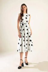 ECHOING FJORD WOVEN MIDI DRESS - Flying Tomato - Flyclothing LLC