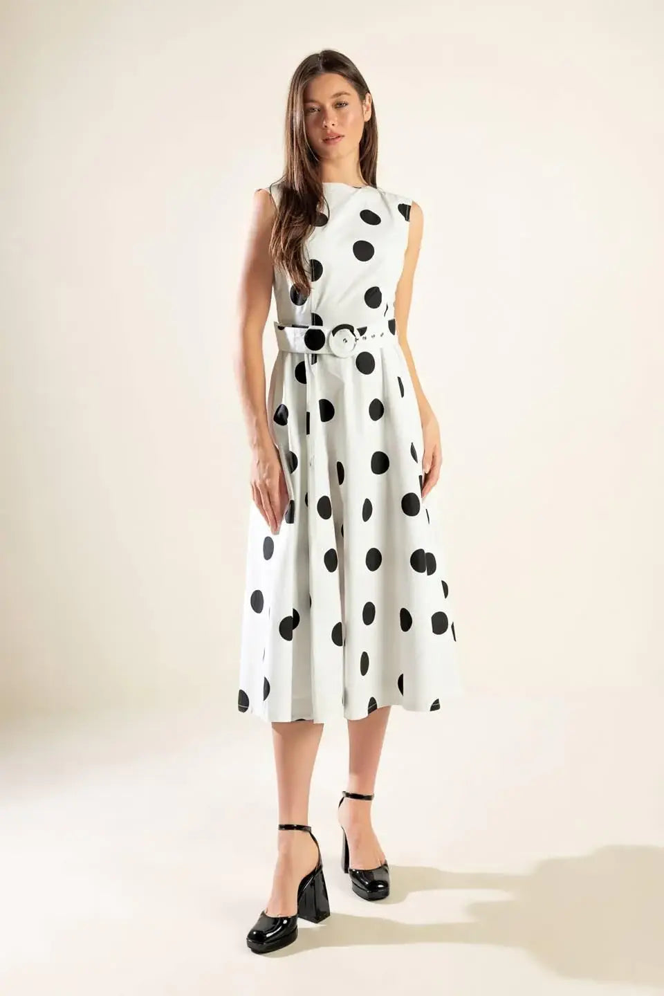 ECHOING FJORD WOVEN MIDI DRESS - Flying Tomato - Flyclothing LLC