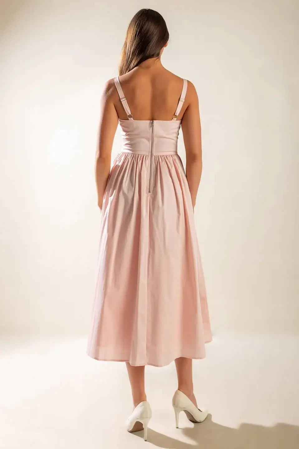 EASILY LOVED WOVEN MIDI DRESS - Flying Tomato - Flyclothing LLC