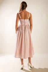 EASILY LOVED WOVEN MIDI DRESS - Flying Tomato - Flyclothing LLC