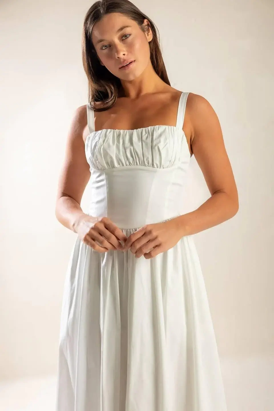 EASILY LOVED WOVEN MIDI DRESS - Flying Tomato - Flyclothing LLC
