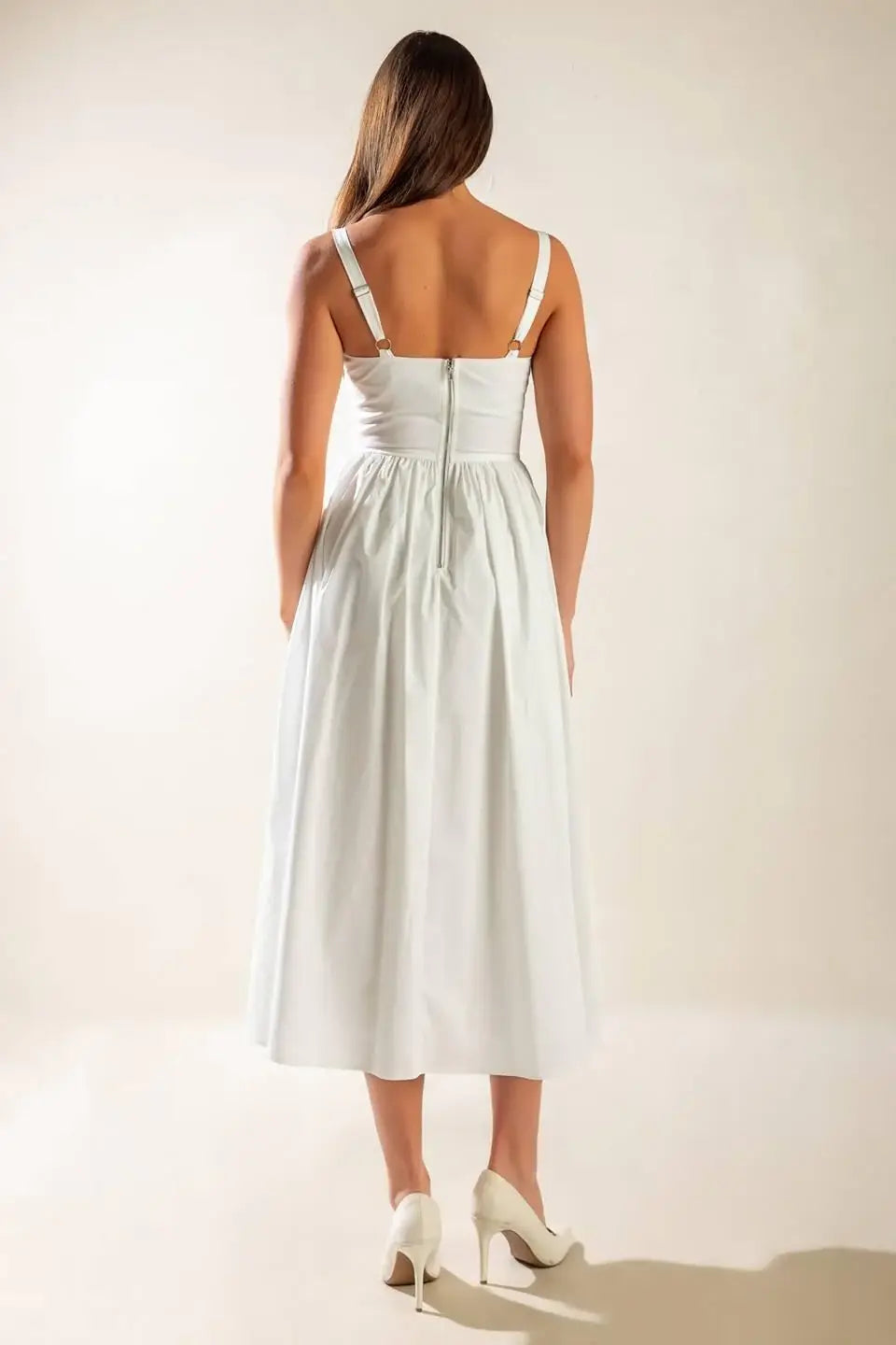 EASILY LOVED WOVEN MIDI DRESS - Flying Tomato - Flyclothing LLC