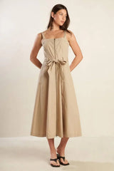 MARGOT DREAM WOVEN MIDI DRESS - Flying Tomato - Flyclothing LLC