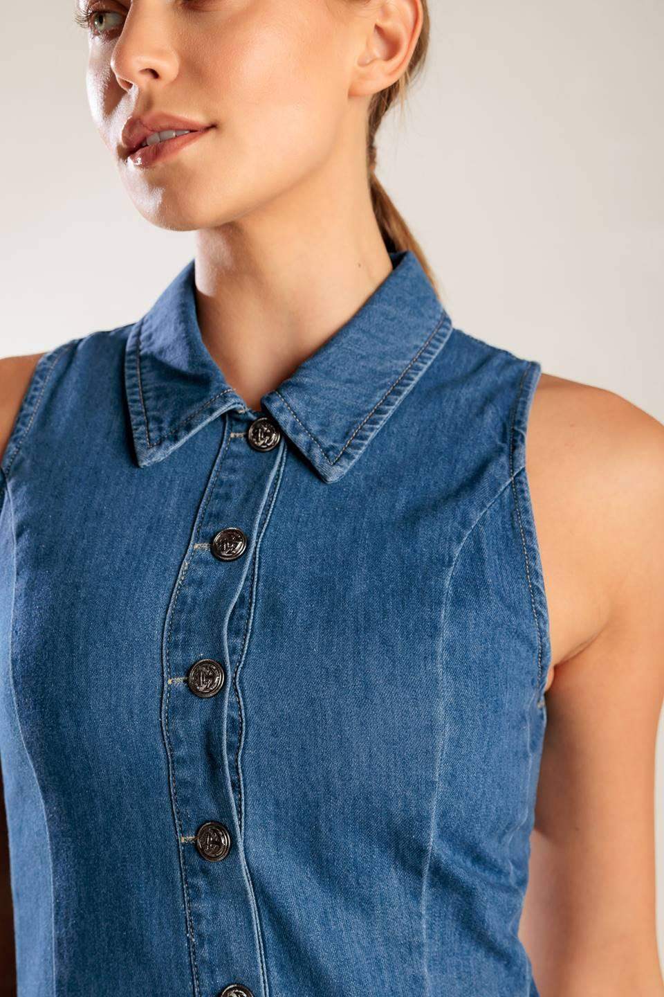 WHERE I WANT TO BE DENIM MINI DRESS - Flying Tomato - Flyclothing LLC