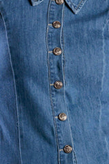 WHERE I WANT TO BE DENIM MINI DRESS - Flying Tomato - Flyclothing LLC