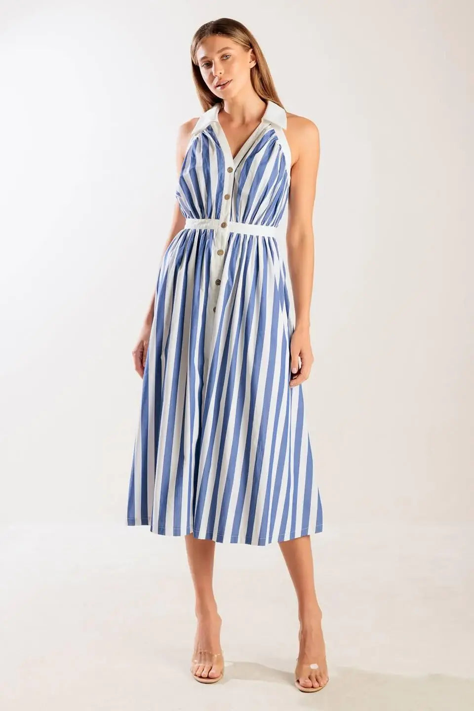 WAIT FOR IT WOVEN MIDI DRESS - Flying Tomato - Flyclothing LLC