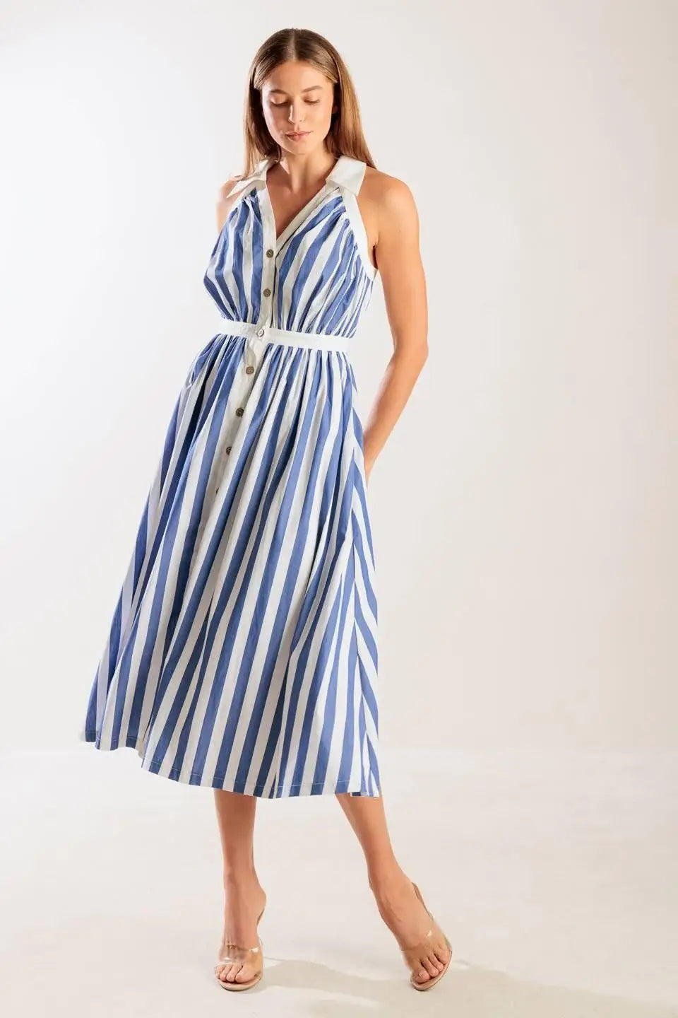 WAIT FOR IT WOVEN MIDI DRESS - Flying Tomato - Flyclothing LLC