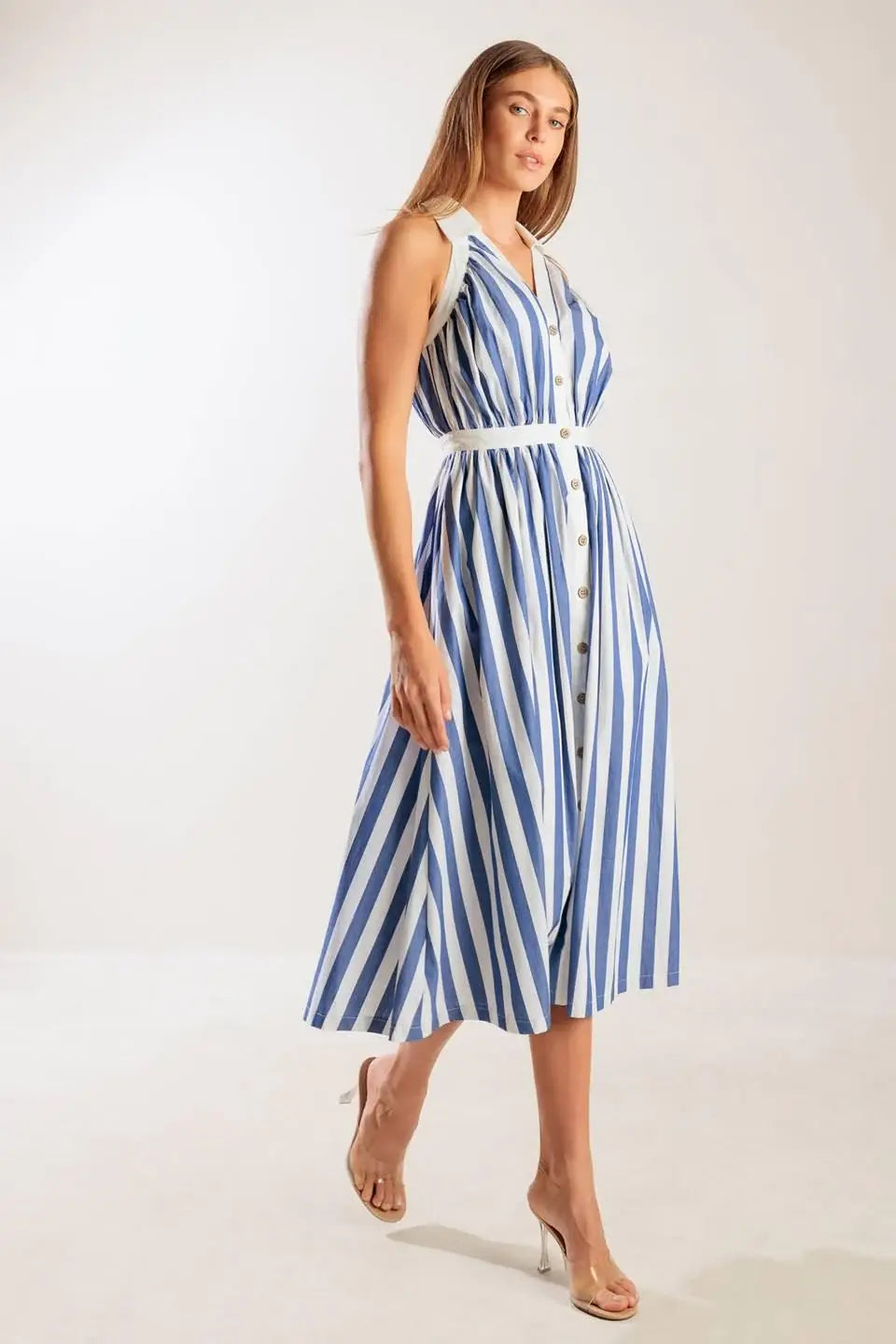WAIT FOR IT WOVEN MIDI DRESS - Flying Tomato - Flyclothing LLC