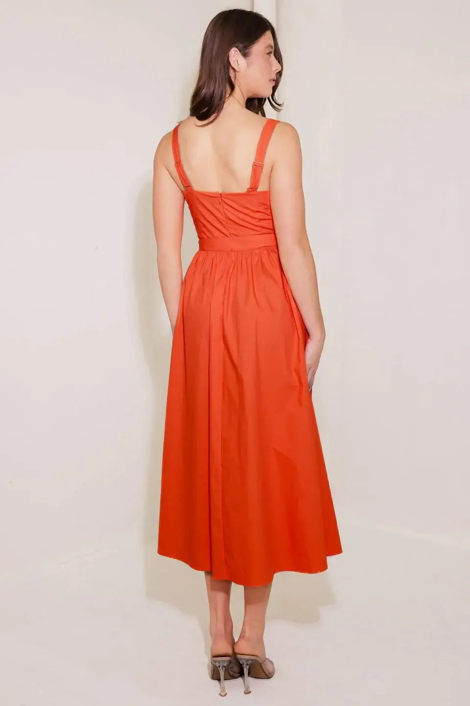 NO TIMELINE TOMATO WOVEN MIDI DRESS - Flying Tomato - Flyclothing LLC