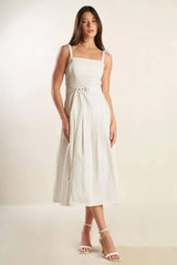 SHAY LANTANA WOVEN MIDI DRESS - Flying Tomato - Flyclothing LLC