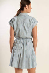 CHAMPAGNE TOAST WOVEN MINI DRESS - Flying Tomato - Flyclothing LLC