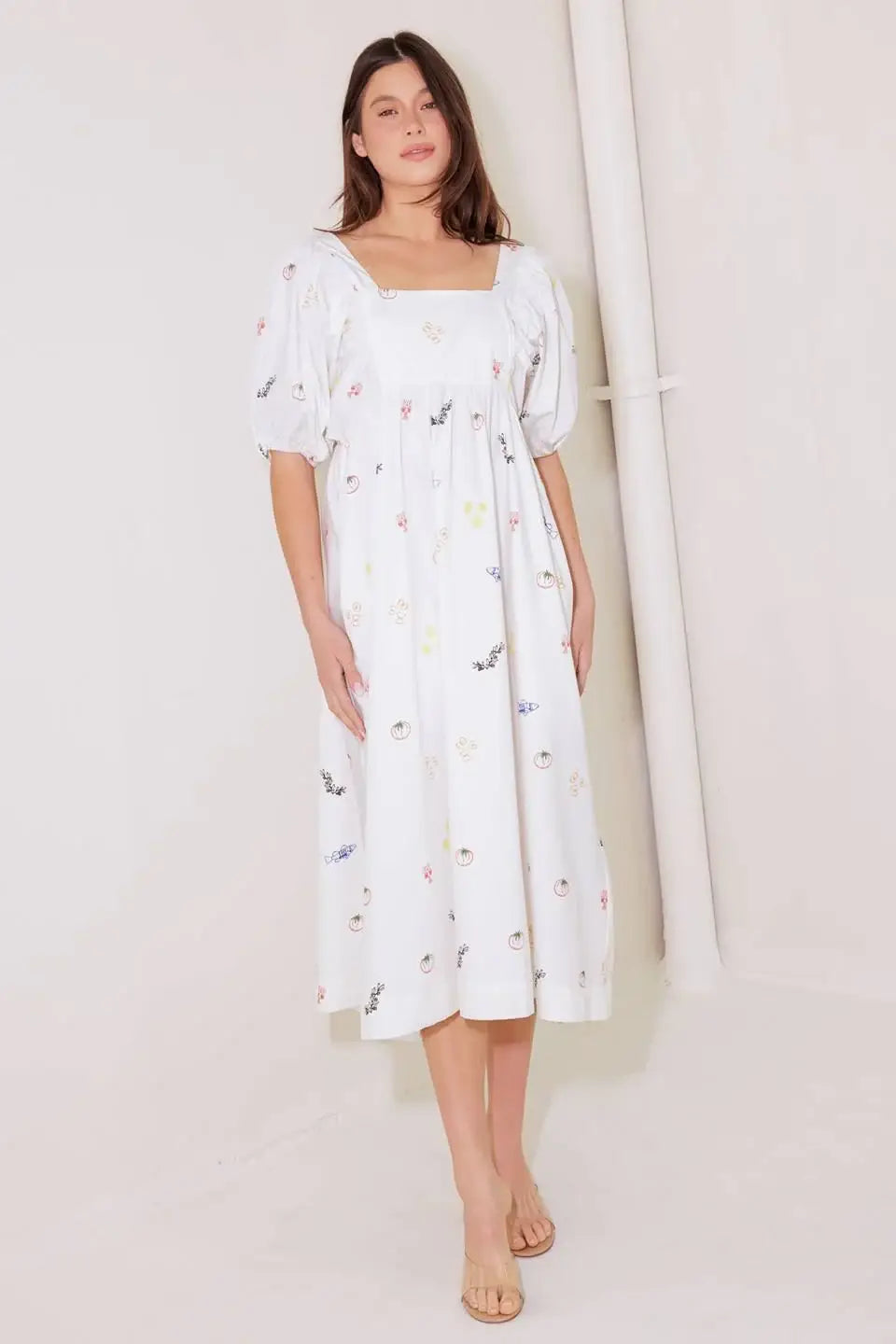THE WORLD IS YOURS WOVEN MIDI DRESS - Flying Tomato - Flyclothing LLC
