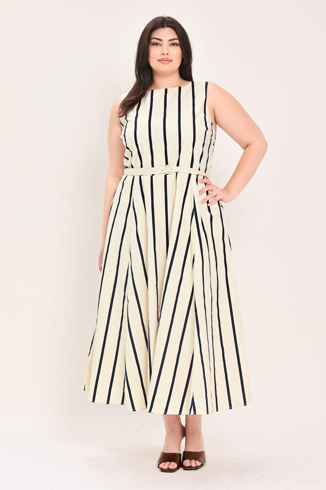 SAIL AWAY WOVEN MIDI DRESS - Flying Tomato - Flyclothing LLC
