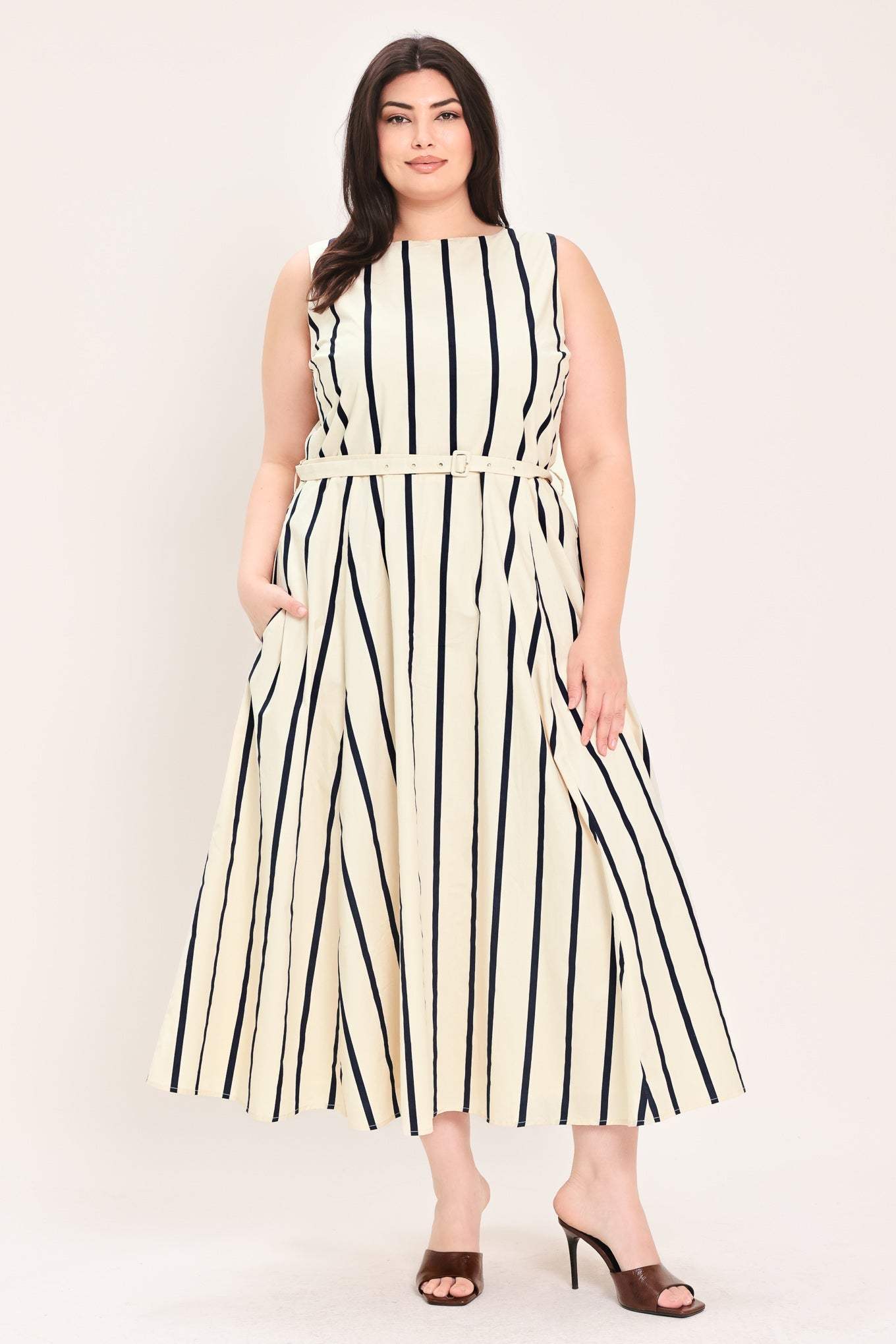 SAIL AWAY WOVEN MIDI DRESS - Flying Tomato - Flyclothing LLC