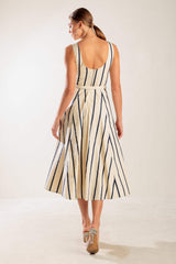 SAIL AWAY WOVEN MIDI DRESS - Flying Tomato - Flyclothing LLC