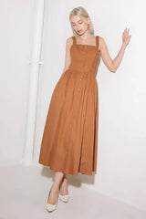 SOAK IN THE SUNSET WOVEN MIDI DRESS - Flying Tomato - Flyclothing LLC