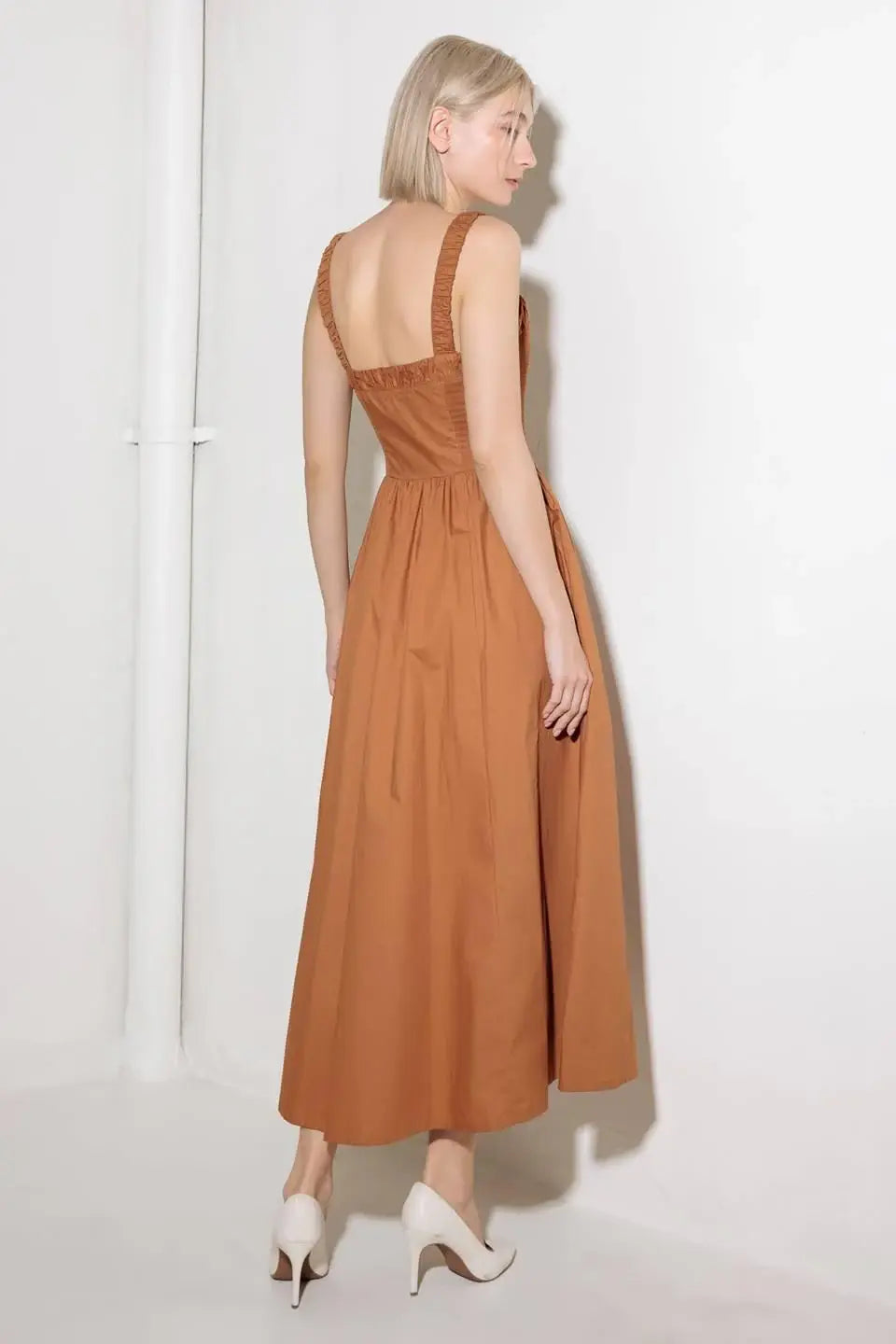 SOAK IN THE SUNSET WOVEN MIDI DRESS - Flying Tomato - Flyclothing LLC
