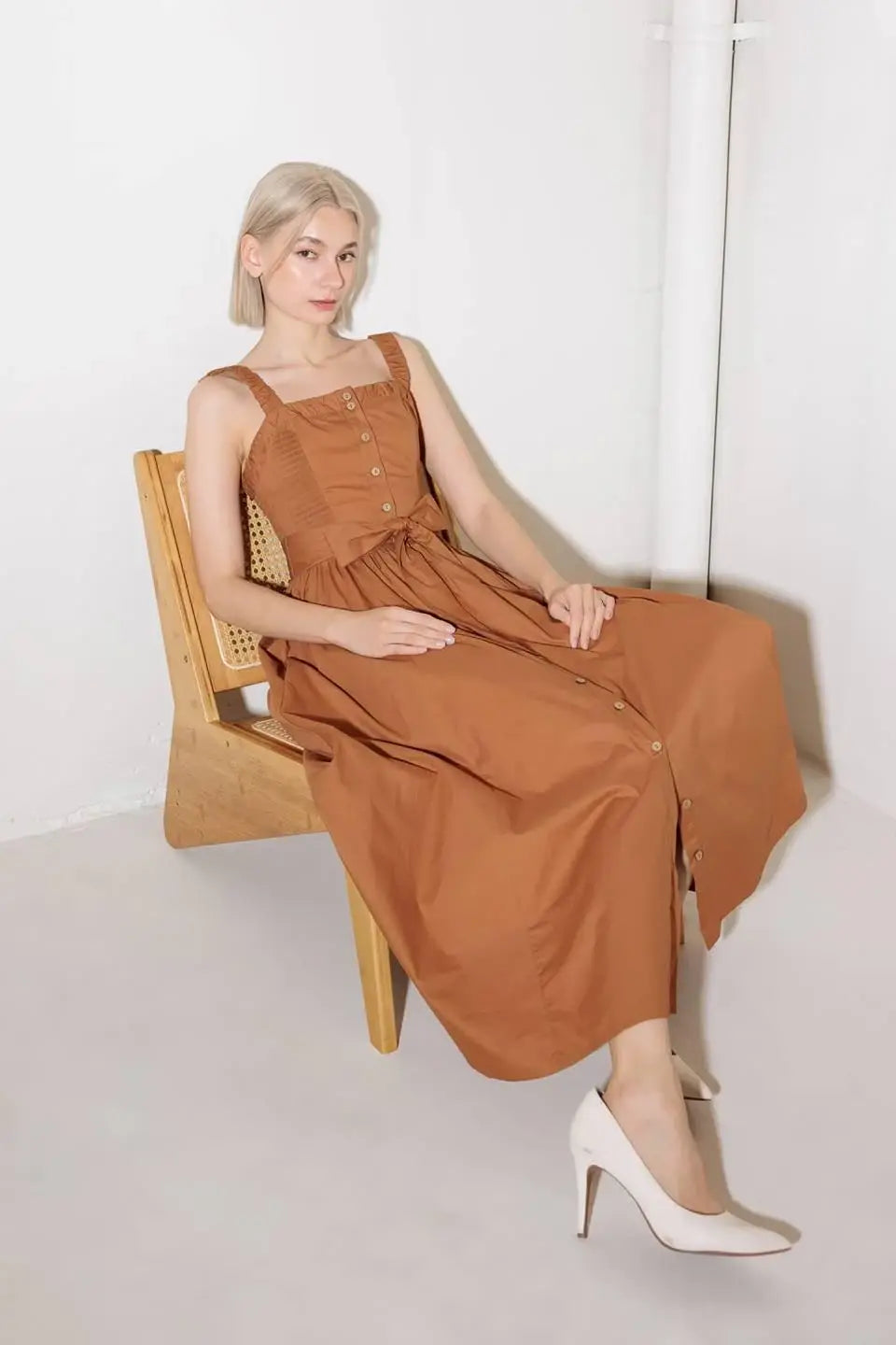SOAK IN THE SUNSET WOVEN MIDI DRESS - Flying Tomato - Flyclothing LLC