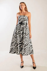 NOT SO ORDINARY WOVEN MIDI DRESS - Flying Tomato - Flyclothing LLC