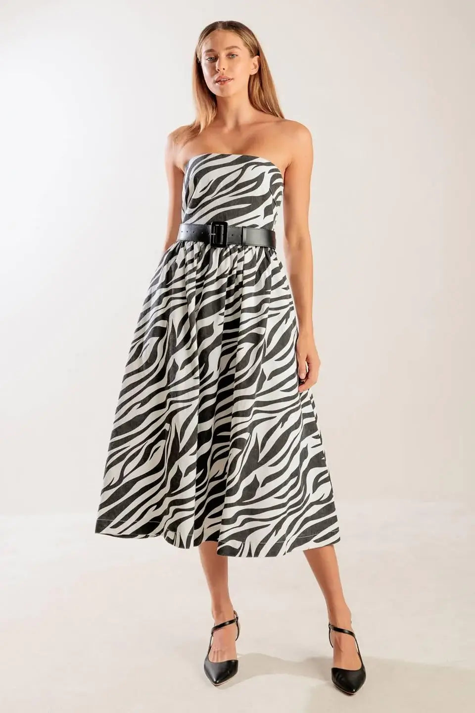 NOT SO ORDINARY WOVEN MIDI DRESS - Flying Tomato - Flyclothing LLC