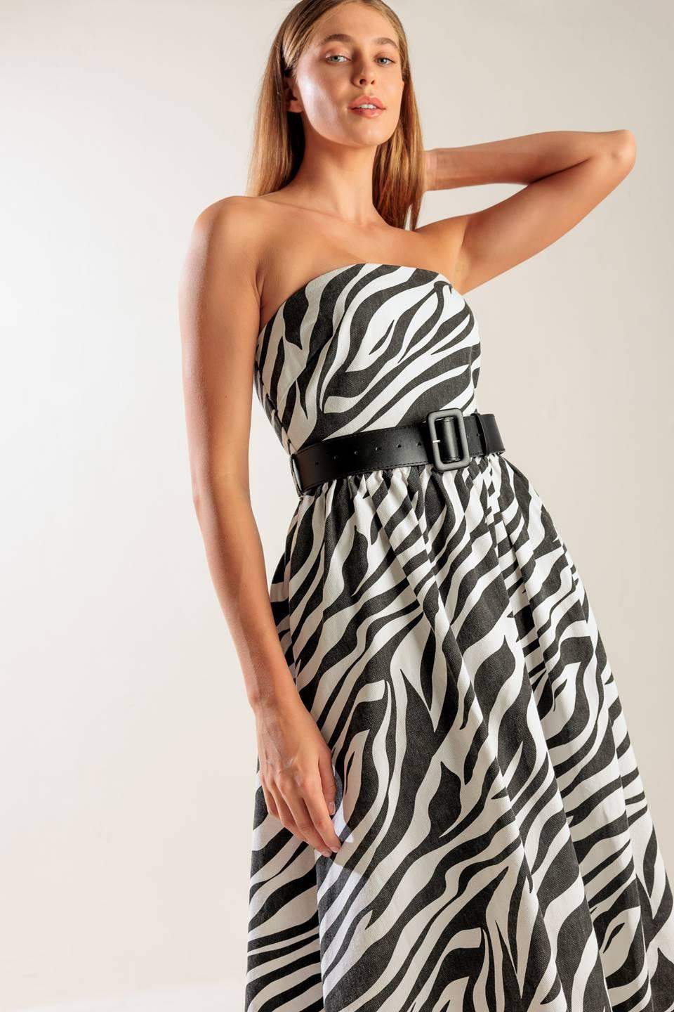 NOT SO ORDINARY WOVEN MIDI DRESS - Flying Tomato - Flyclothing LLC