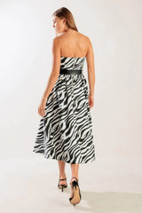 NOT SO ORDINARY WOVEN MIDI DRESS - Flying Tomato - Flyclothing LLC