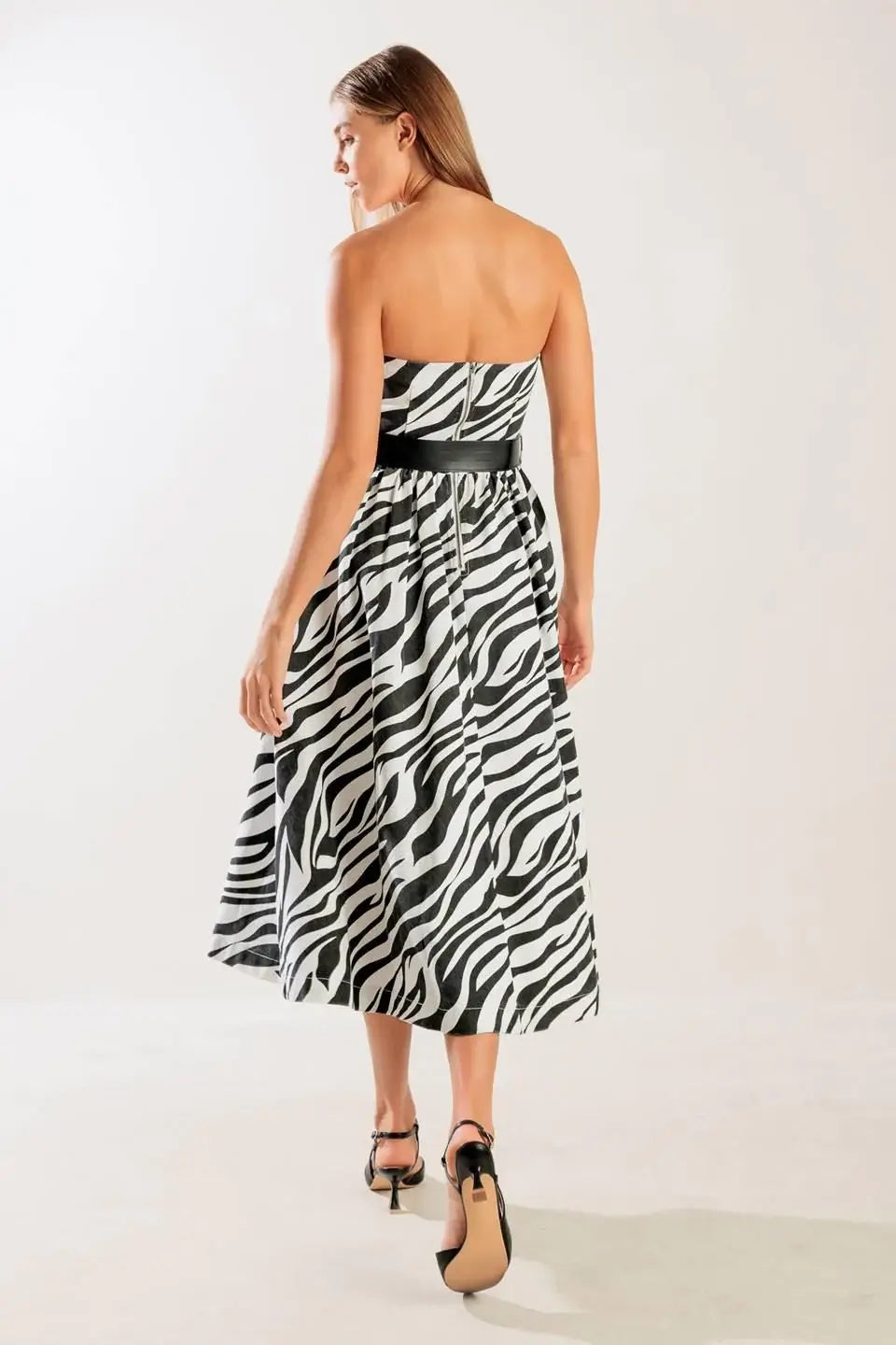NOT SO ORDINARY WOVEN MIDI DRESS - Flying Tomato - Flyclothing LLC