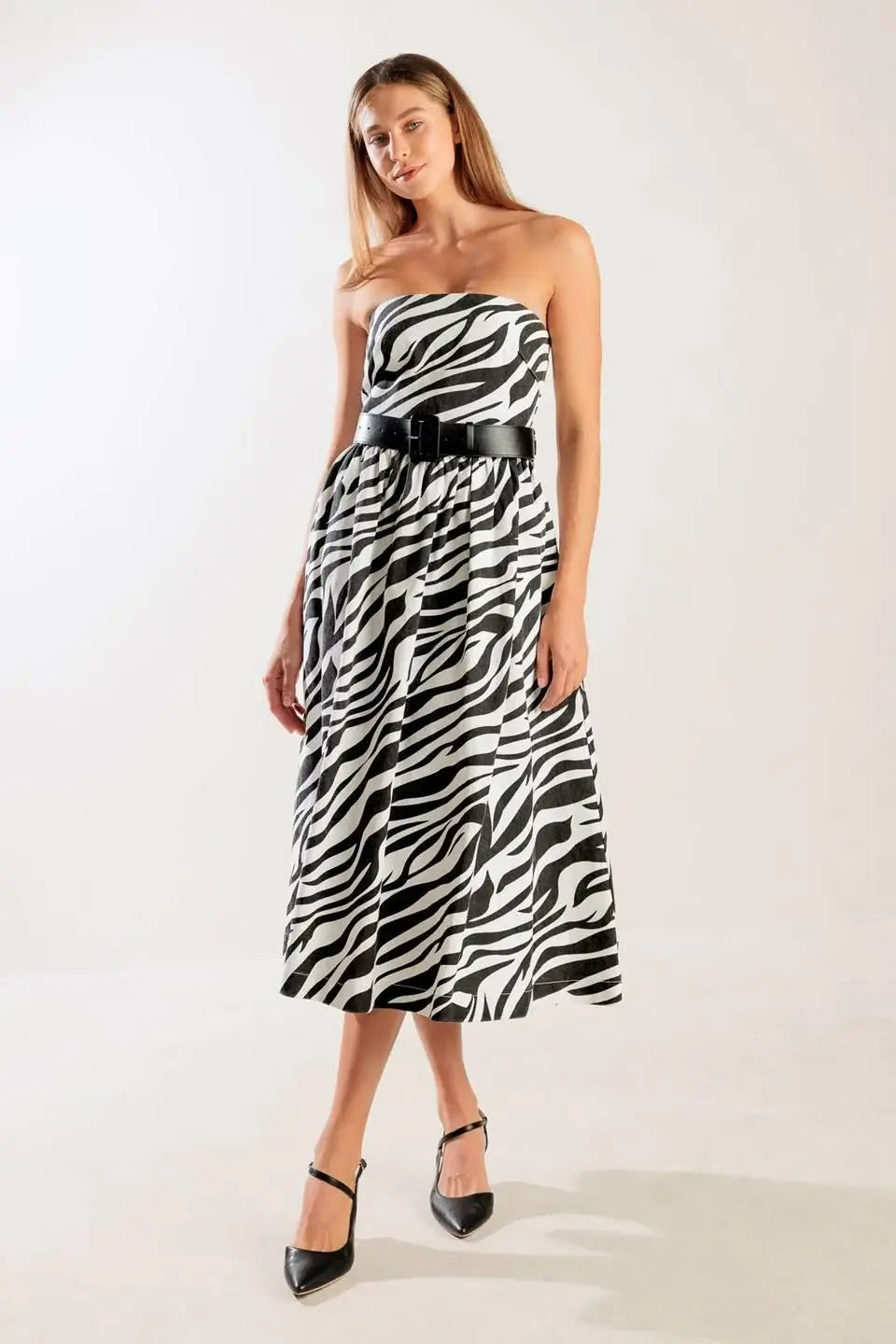 NOT SO ORDINARY WOVEN MIDI DRESS - Flying Tomato - Flyclothing LLC