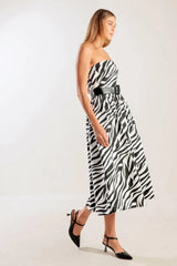 NOT SO ORDINARY WOVEN MIDI DRESS - Flying Tomato - Flyclothing LLC