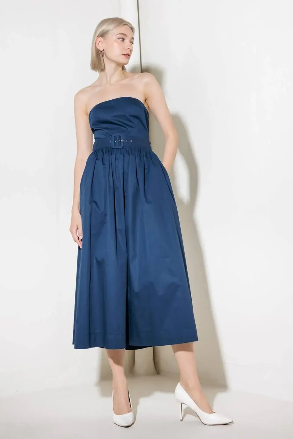ENDLESSLY CHARMING WOVEN MIDI DRESS - Flying Tomato - Flyclothing LLC