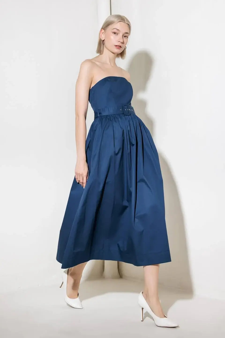 ENDLESSLY CHARMING WOVEN MIDI DRESS - Flying Tomato - Flyclothing LLC
