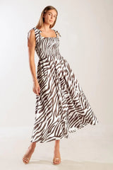 DANCING WITH THE WOVEN MIDI DRESS - Flying Tomato - Flyclothing LLC